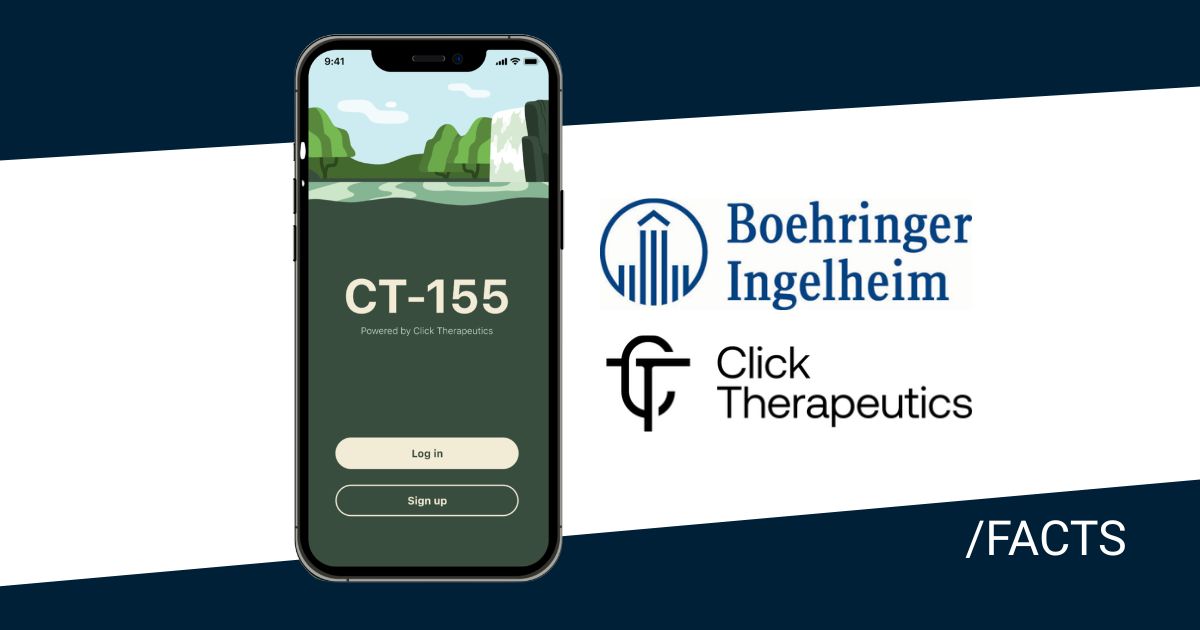 Click Therapeutics and Boehringer Ingelheim announce a Series D investment.